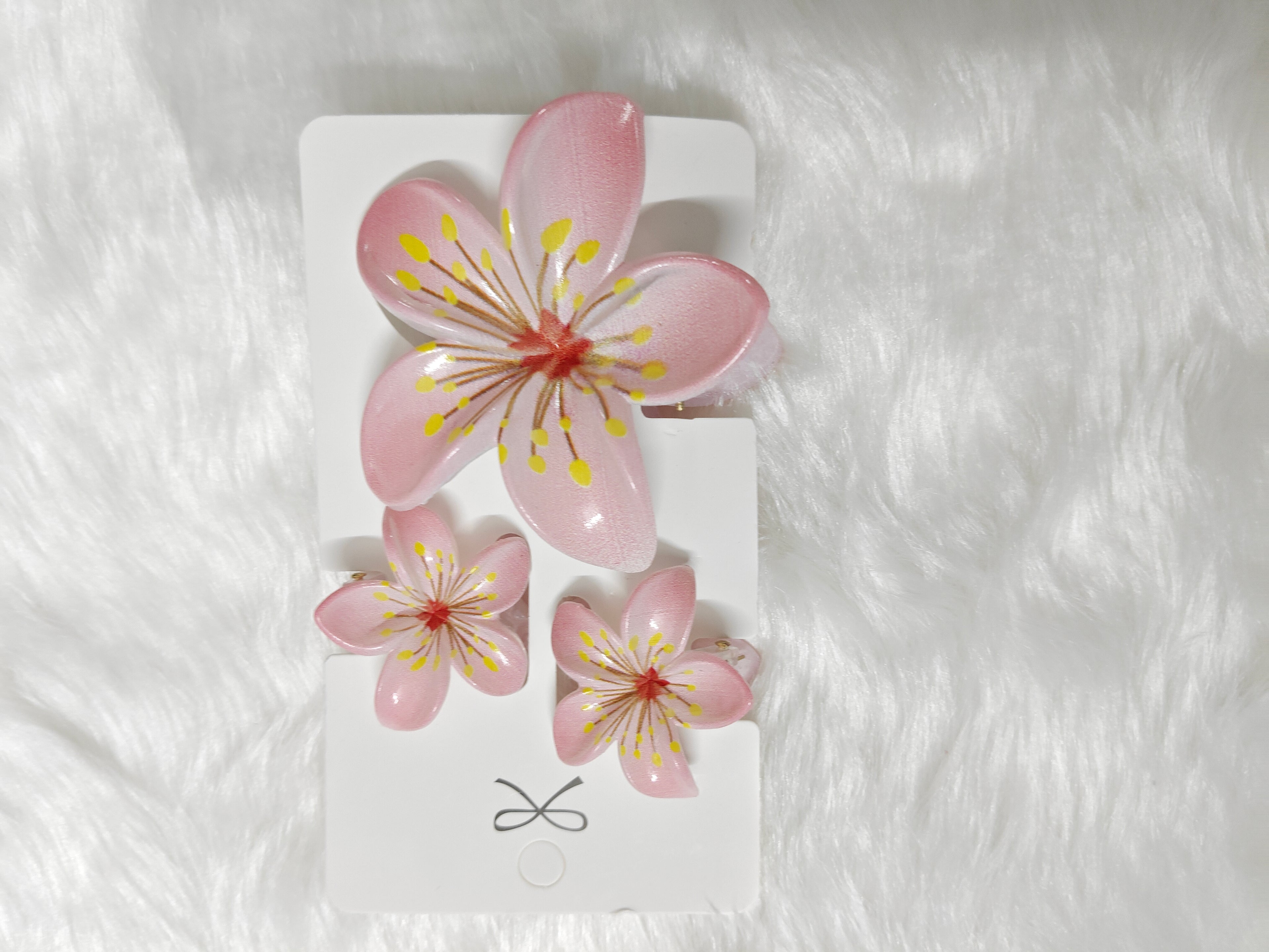 3 piece Combo Flowers with Veins Hair clips