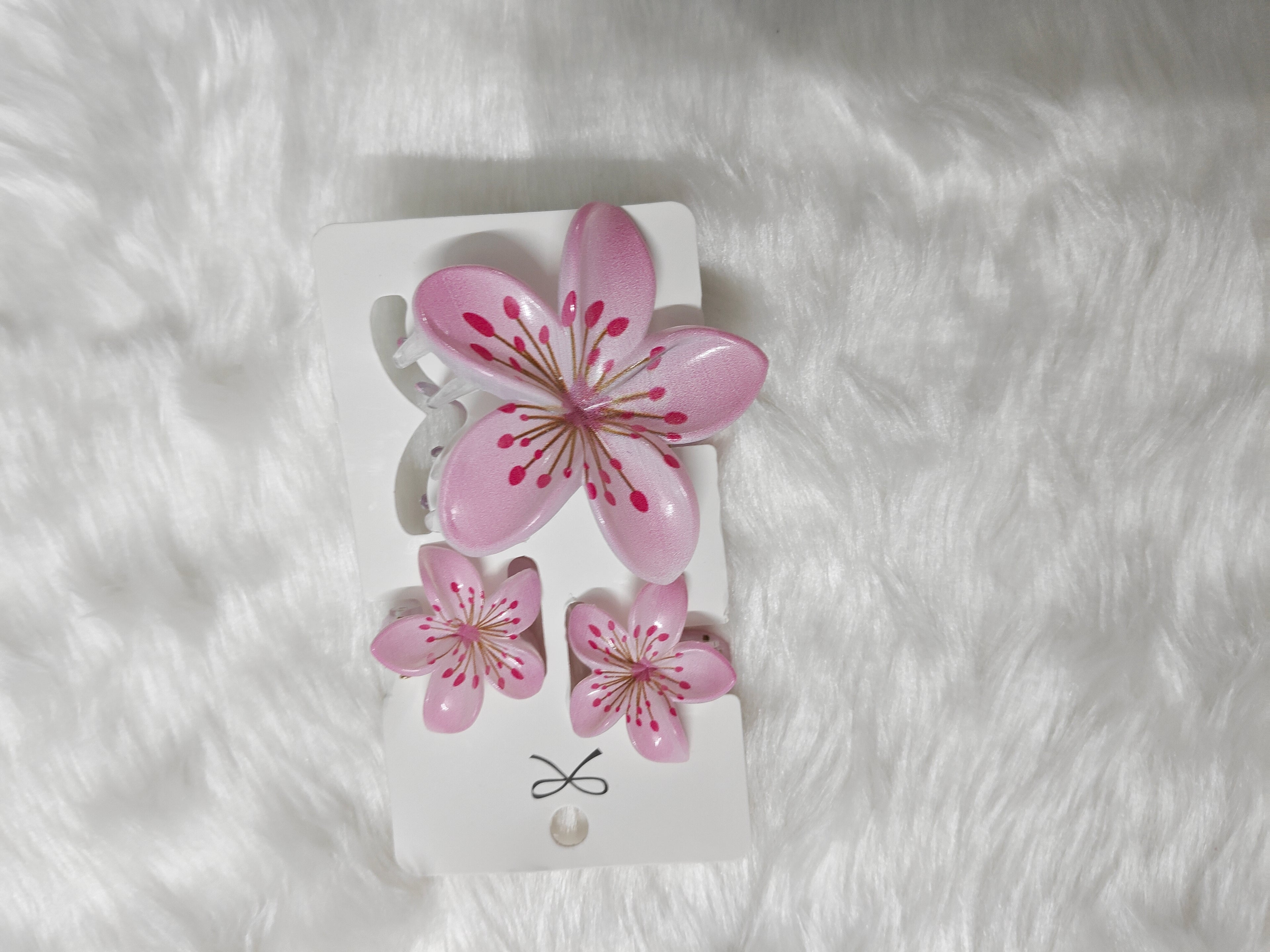 3 piece Combo Flowers with Veins Hair clips