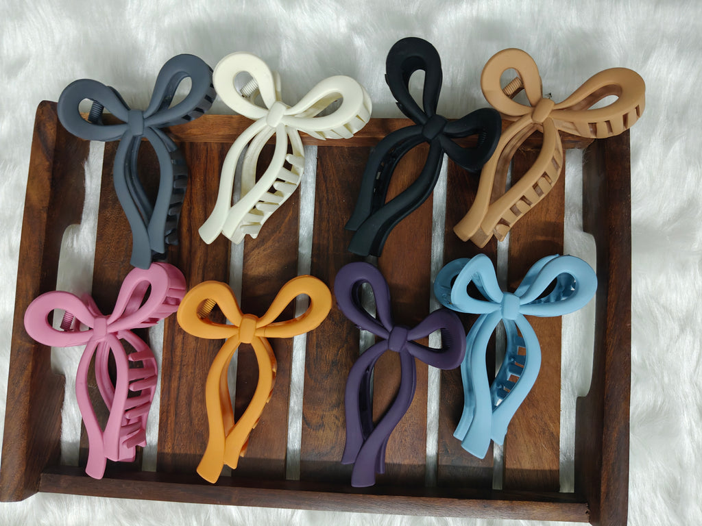 Big Ribbon Matte Hair clip