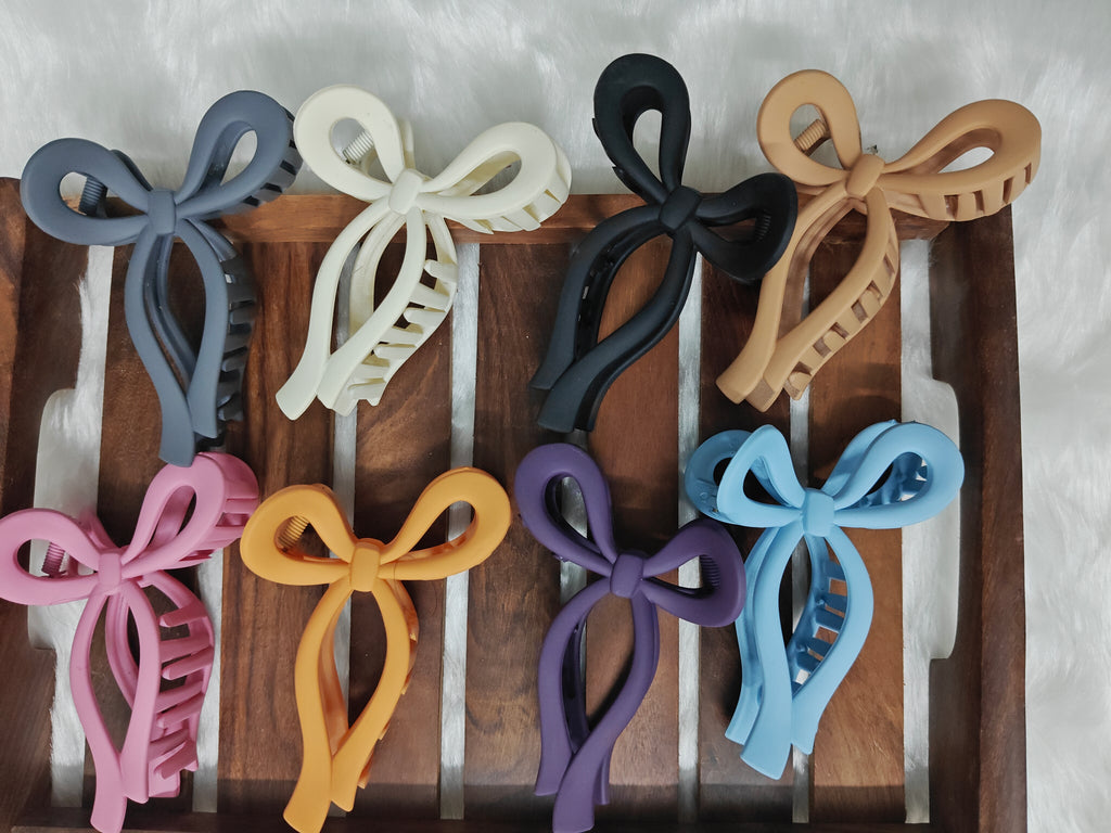Big Ribbon Matte Hair clip