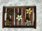 Matte Gold Finish Floral Hair Clip