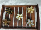 Matte Gold Finish Floral Hair Clip