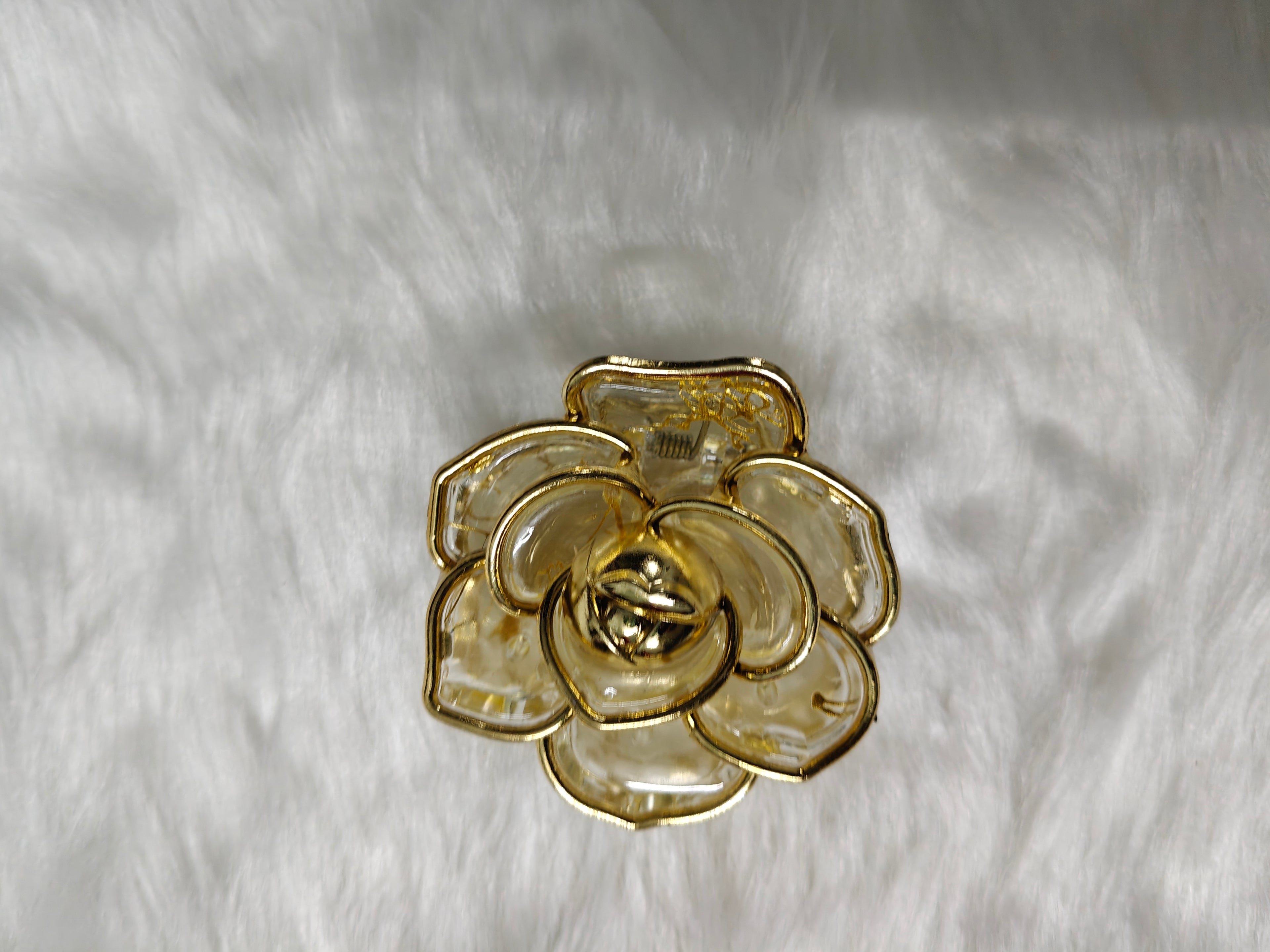 Korean Korean Rose Hair Clip | Glossy & Matte Floral Claw Clip for Women