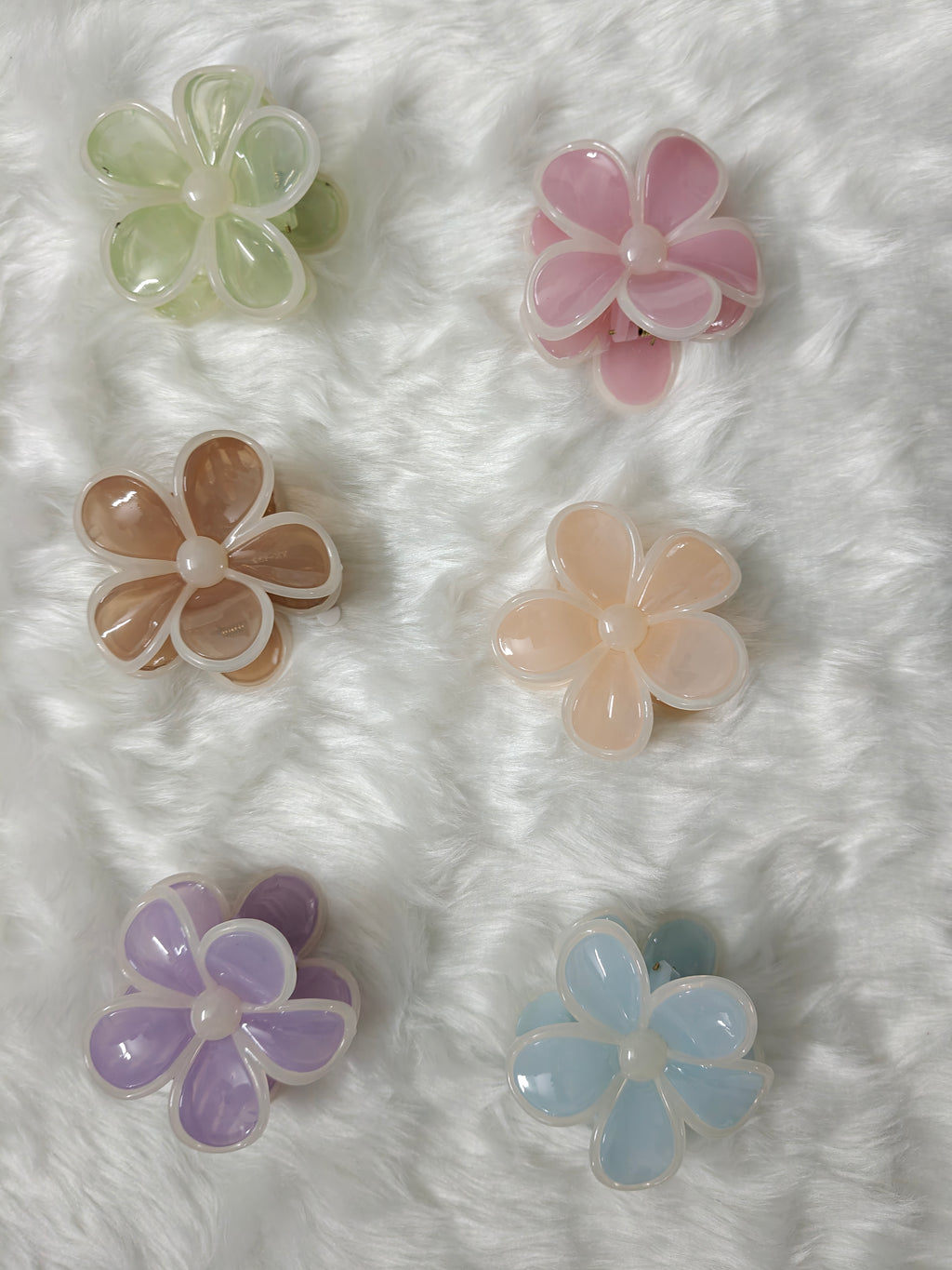 Glossy Big Flower Clip