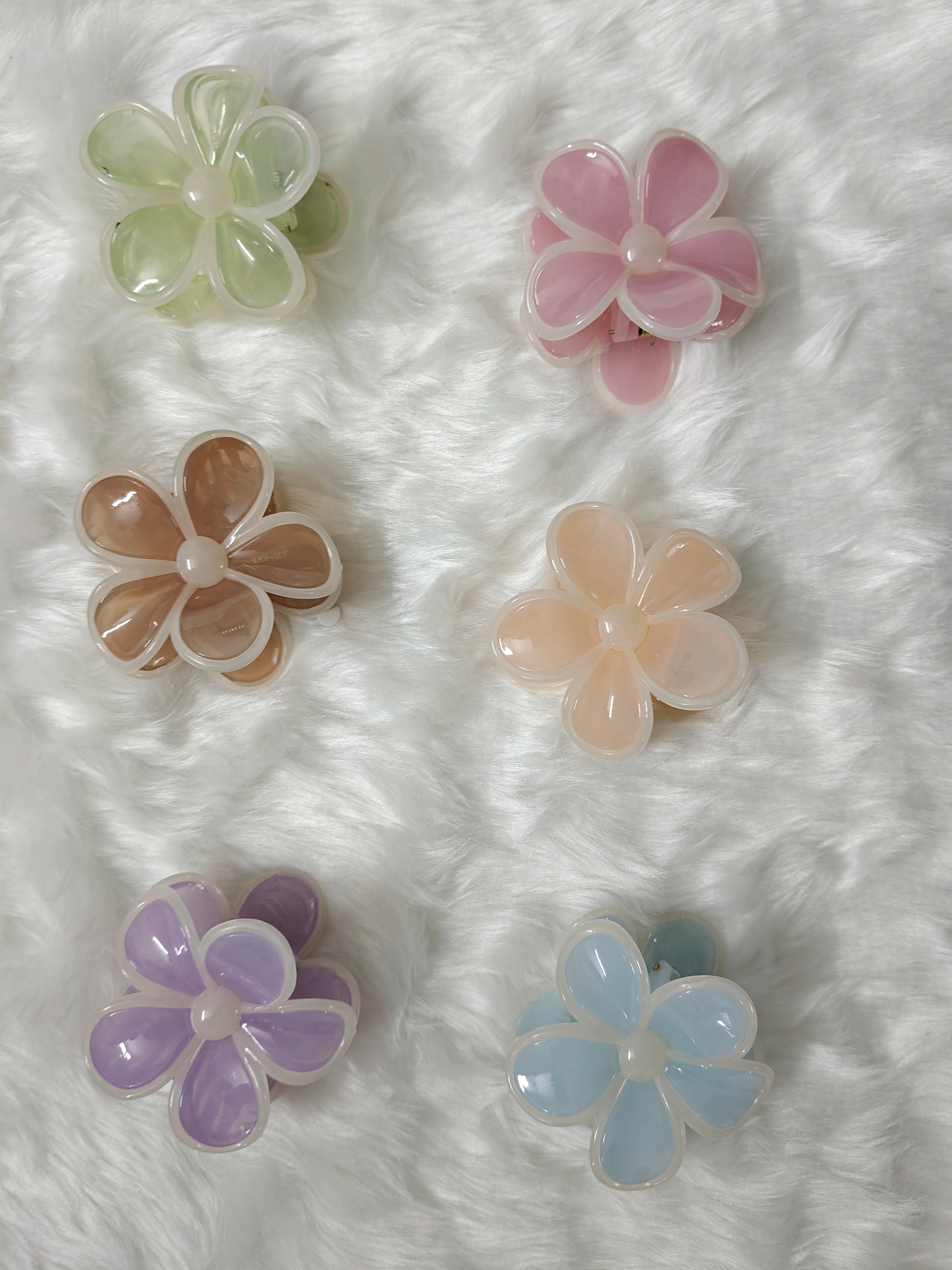 Glossy Big Flower Clip