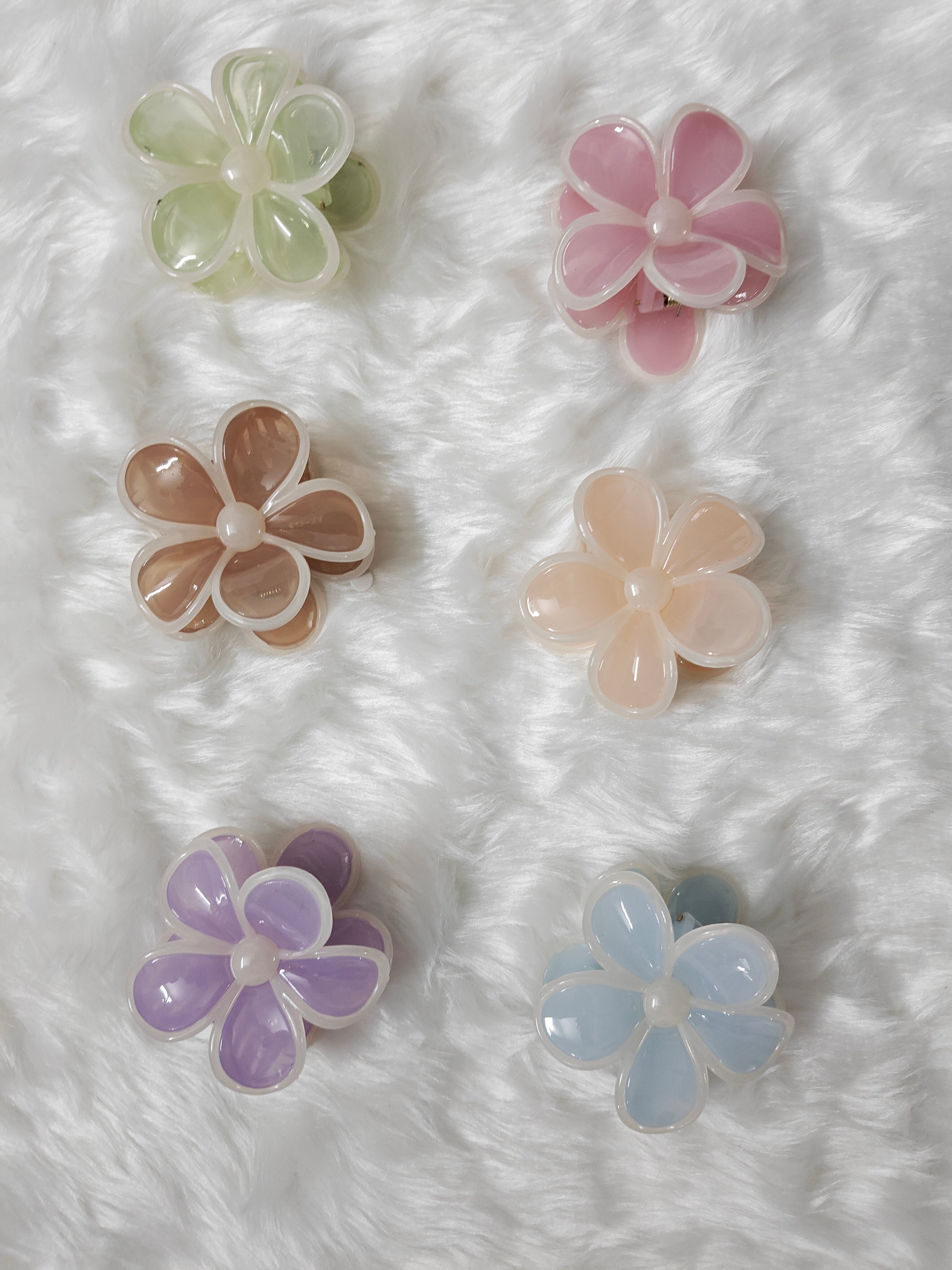 Glossy Big Flower Clip