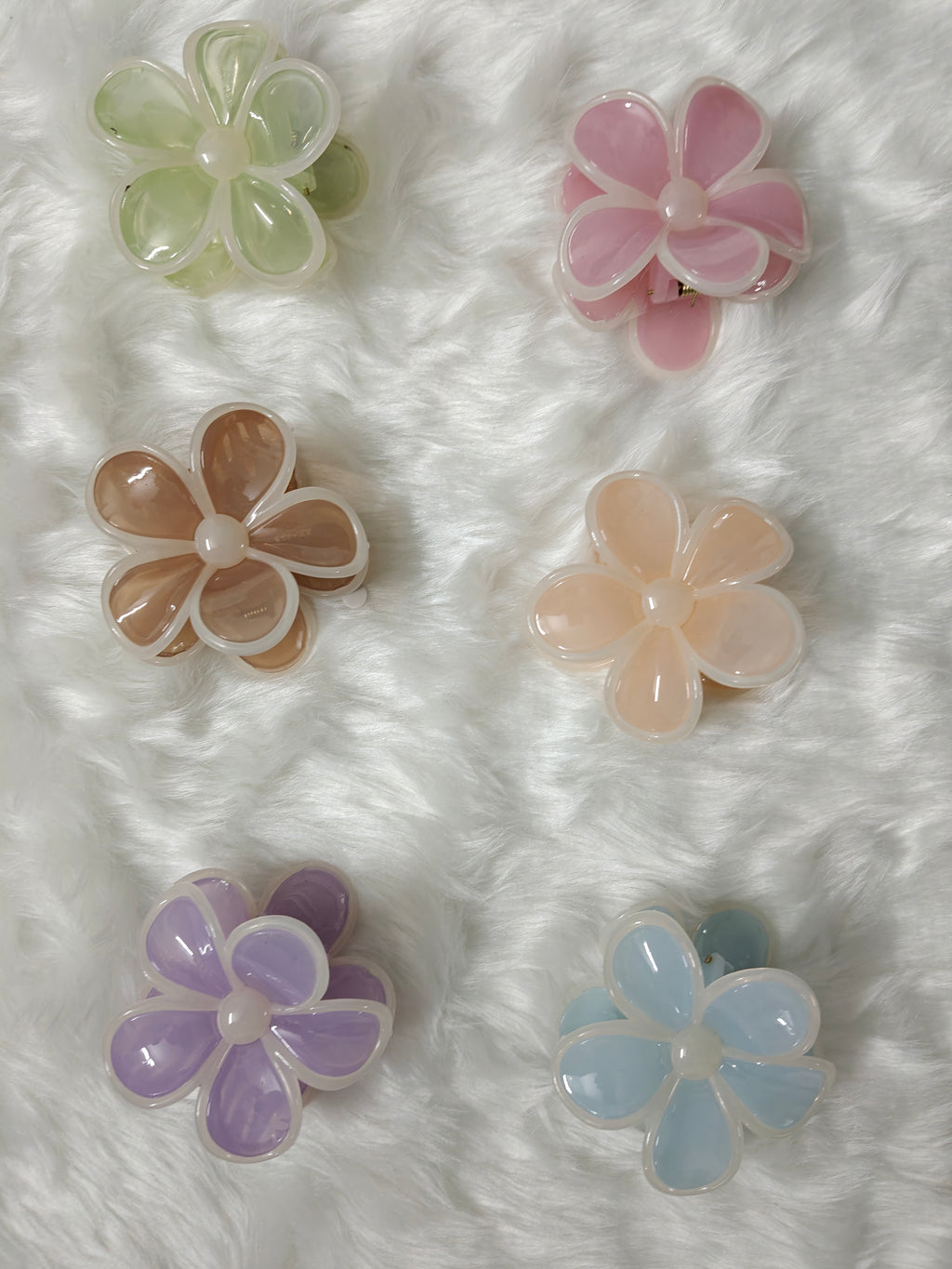 Glossy Big Flower Clip