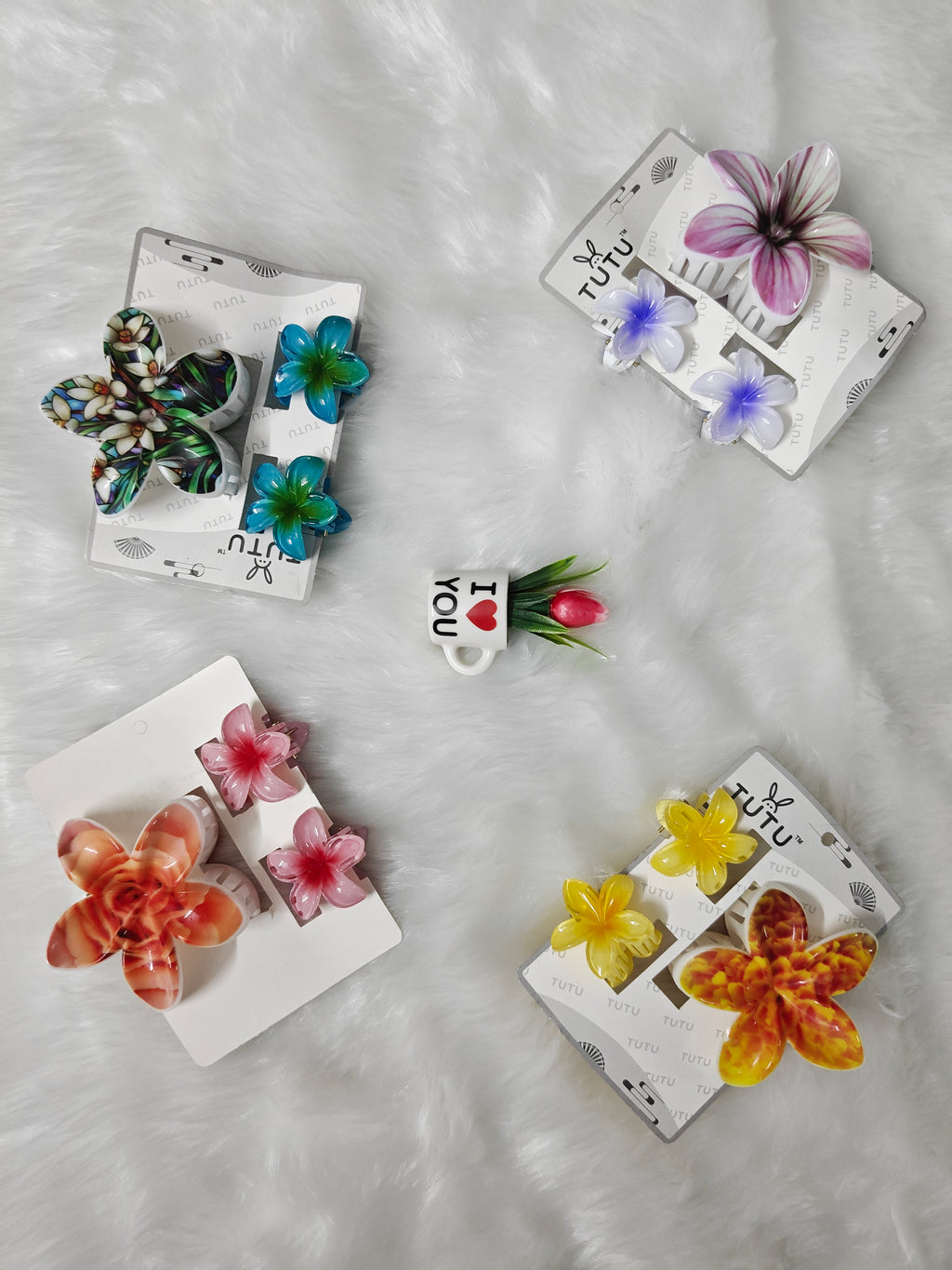 Marble 3 piece Hair clip