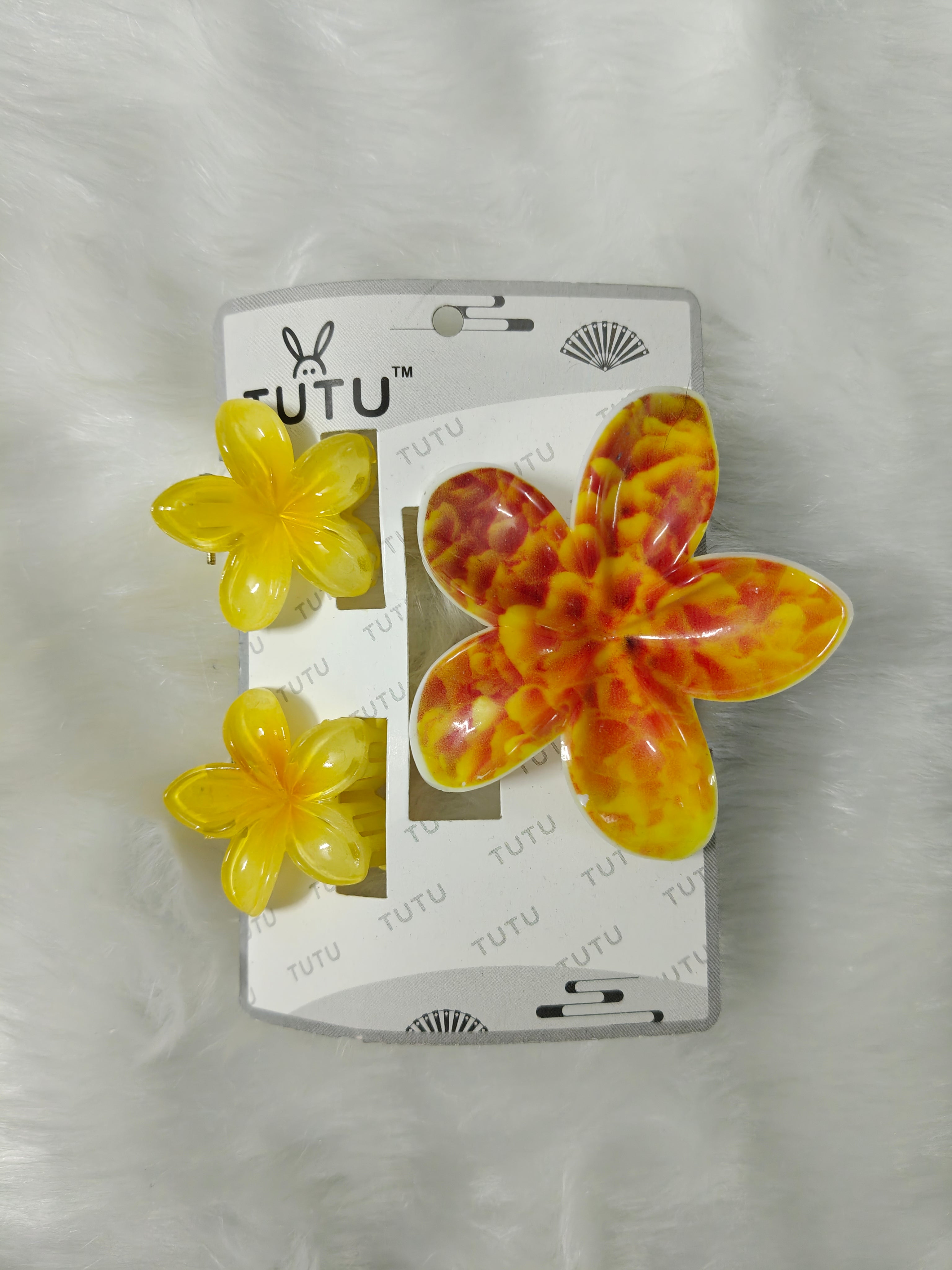Marble 3 piece Hair clip
