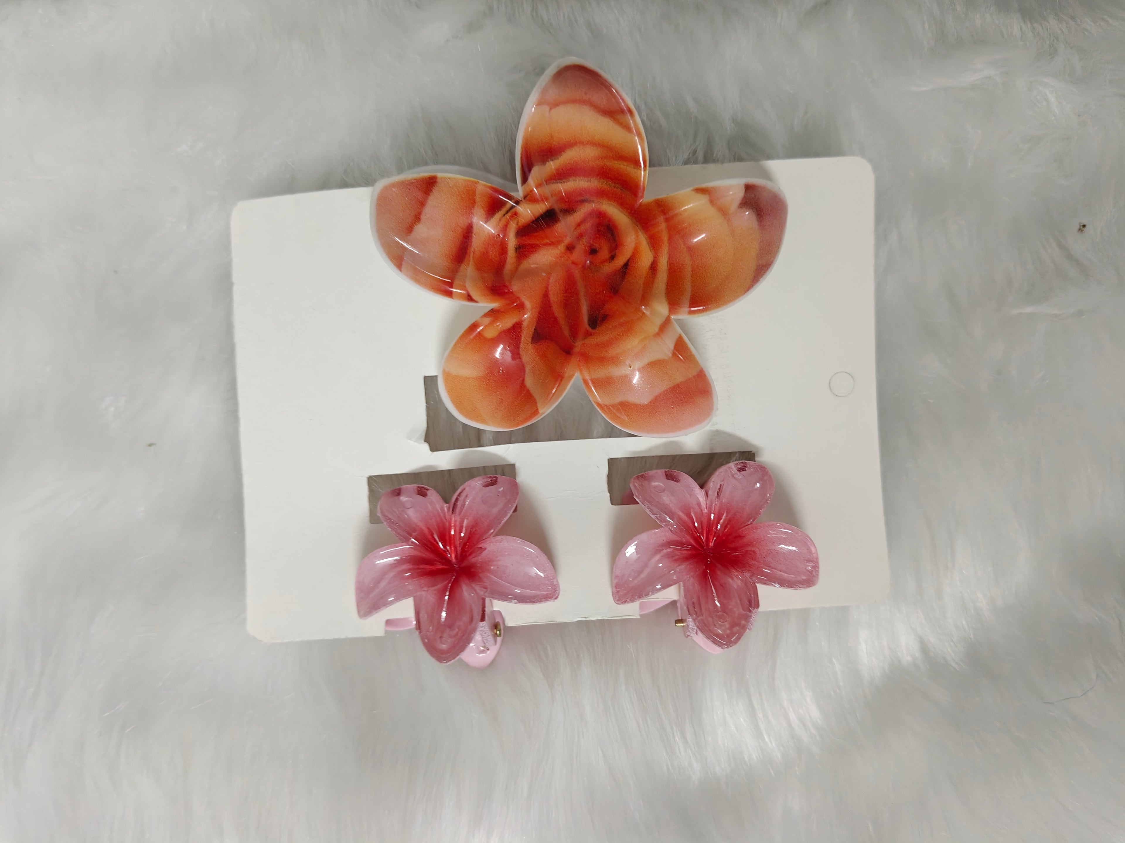 Marble 3 piece Hair clip
