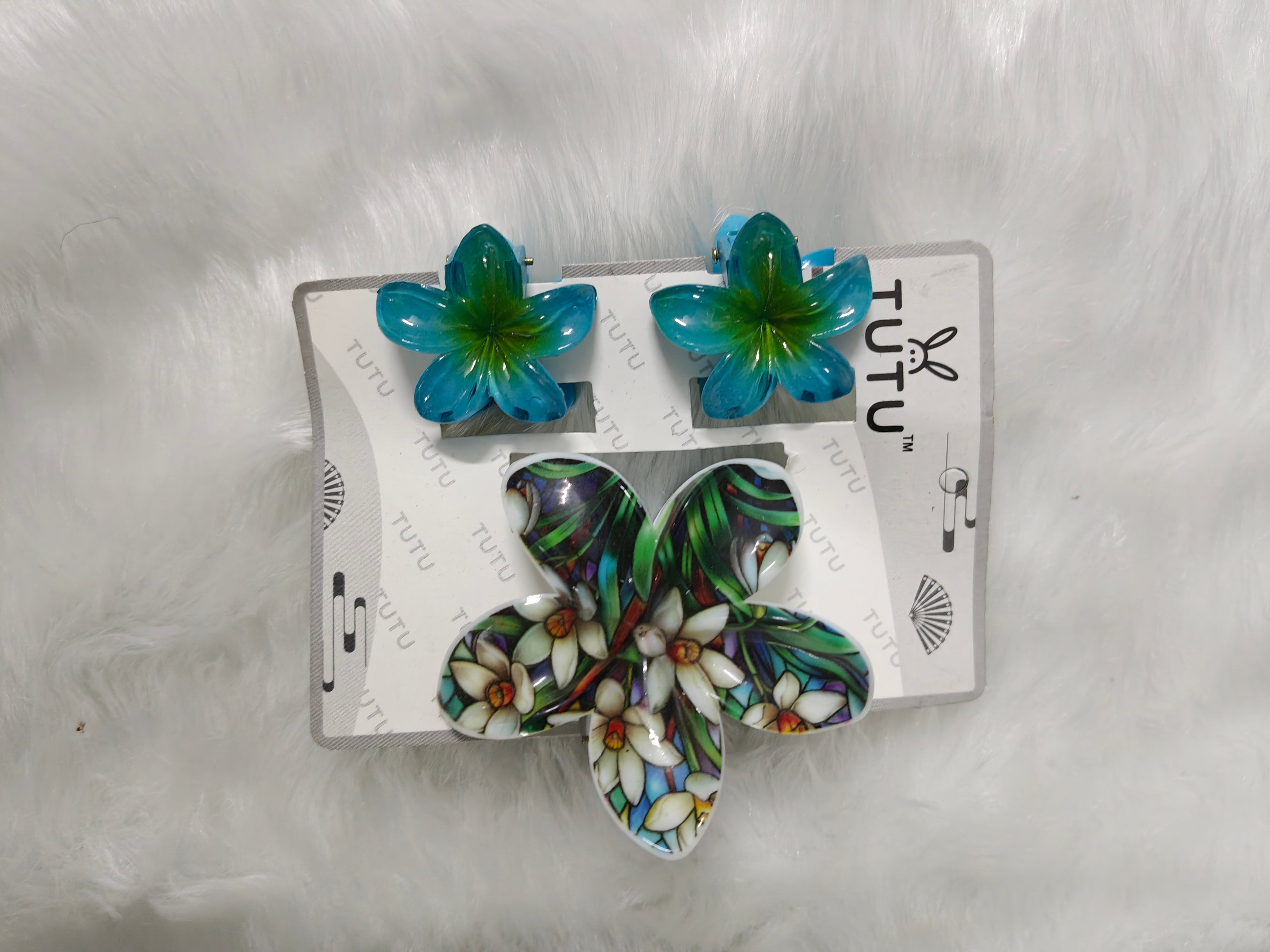 Marble 3 piece Hair clip
