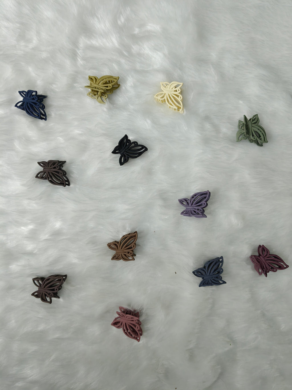 Matte Medium Sized Butterfly Hair Clips