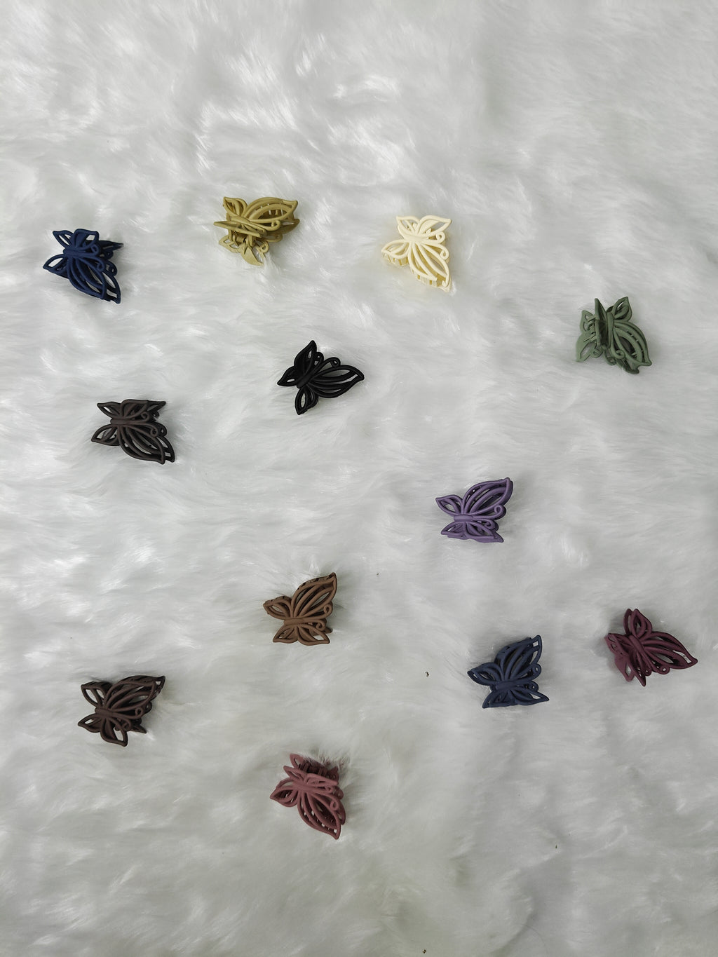 Matte Medium Sized Butterfly Hair Clips