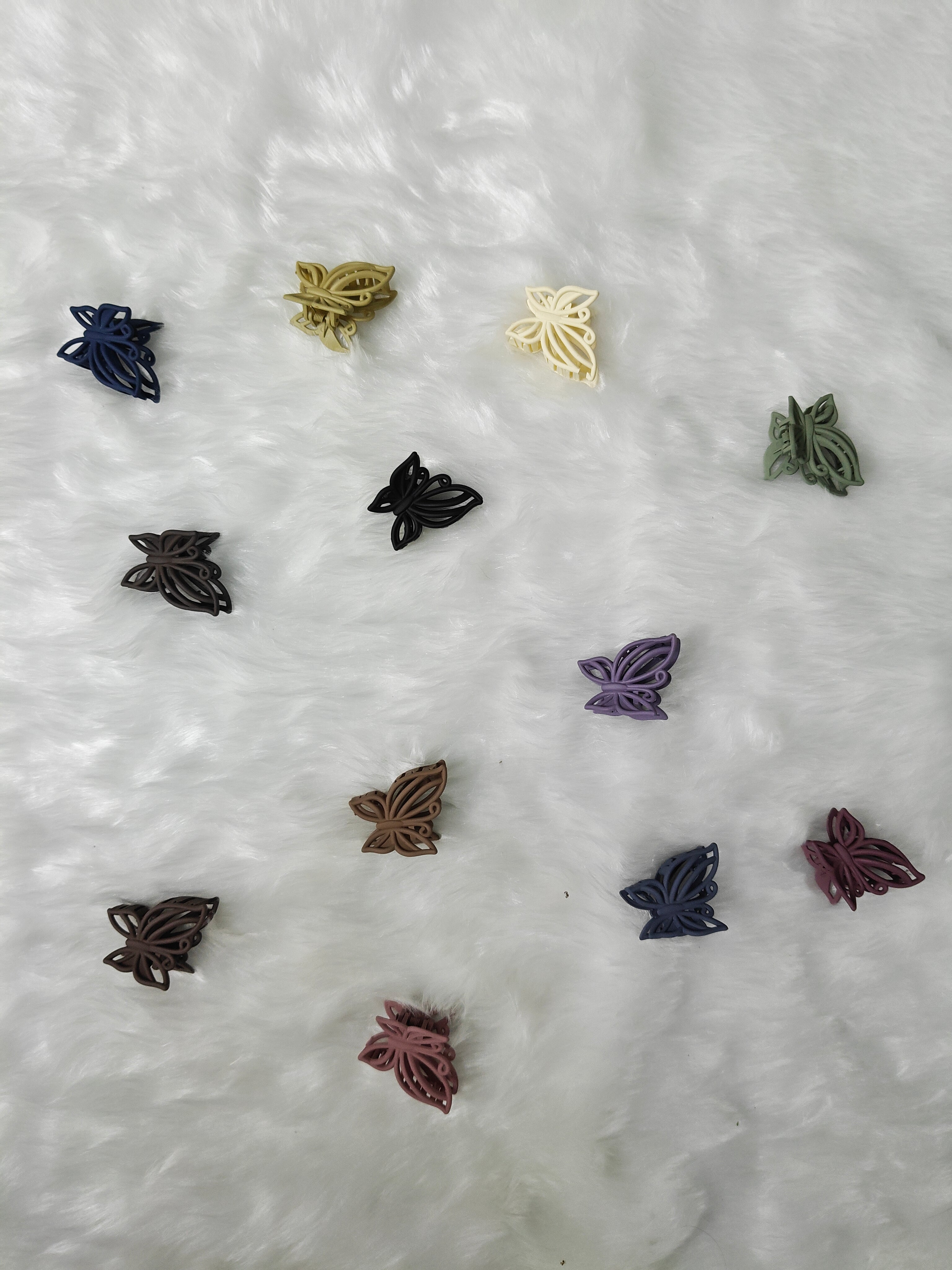 Matte Medium Sized Butterfly Hair Clips